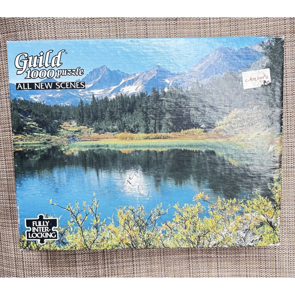 VTG 80s Guild 1000 Jigsaw Puzzle Little Lakes Valley 4710-39 Fully Interlocking